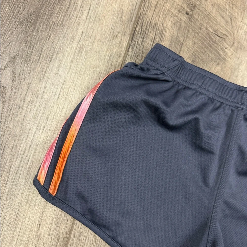 adidas Navy Running Shorts with Pink &‎ Orange Accents